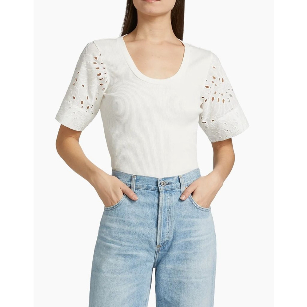 Derek Lam 10 Crosby
Margaux Mixed Media Tee M